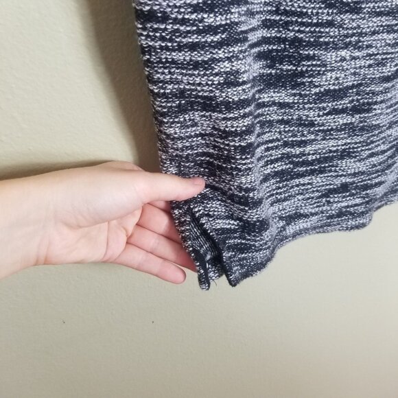 Old Navy 3/4 Sleeve Black & White Marled Dress Medium Thick Knit Tweed Like - Picture 5 of 7